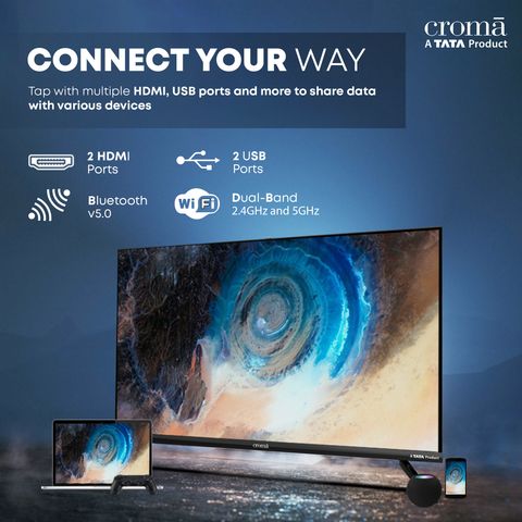Buy Croma 80 cm (32 inch) HD Ready LED Smart Google TV with A Plus